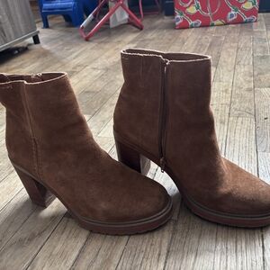 Brown Suede Ankle Boots